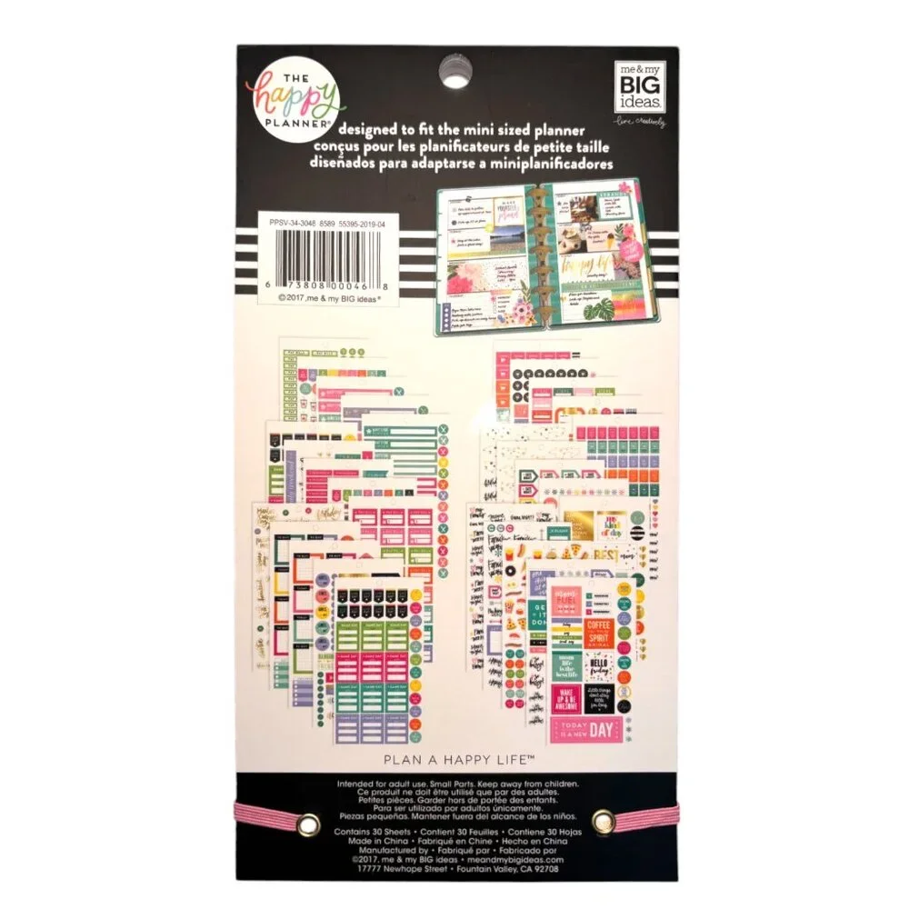 NEW The Happy Planner MOM Mini Sticker Book Calendar Organization 1529 Pieces